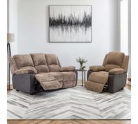 More4Homes Postana Electric Recliner Jumbo Cord 1+3 Seater Sofa Set (Brown)