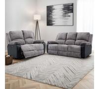 More4Homes Postana Electric Recliner Jumbo Cord 2+3 Seater Sofa Set (Grey)