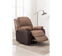 Postana Jumbo Cord Fabric Electric Reclining Armchair Recliner Chair More4Homes Brown One Size