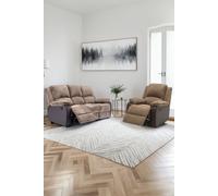 More4Homes Postana Manual Recliner Bonded Leather 1+3 Seater Sofa Set in Brown More4Homes Brown
