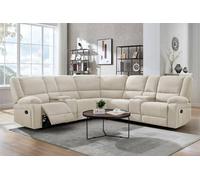 More4Homes Praga Corner Fabric Recliner Sofa Beige