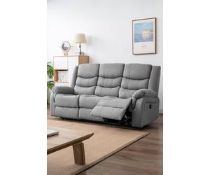 More4Homes Seattle 3 Seater Fabric Manual Recliner Sofa in Grey More4Homes Grey