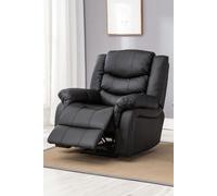 More4Homes Seattle Electric Automatic Recliner Home Lounge Bonded Leather Chair in Black More4Homes Black