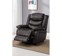 Seattle Electric Automatic Recliner Home Lounge Bonded Leather Chair More4Homes Brown One Size