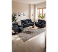 More4Homes Seattle Electric Recliner Bonded Leather 1+2+3 Seater Sofa Set in Black More4Homes Black