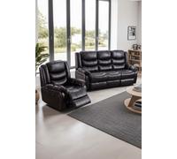 More4Homes Seattle Electric Recliner Bonded Leather 1+3 Seater Sofa Set in Brown More4Homes Brown