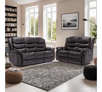 More4Homes Seattle Electric Recliner Bonded Leather 2+3 Seater Sofa Set (Brown)