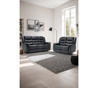 More4Homes Seattle Electric Recliner Bonded Leather 2+3 Seater Sofa Set in Black More4Homes Black