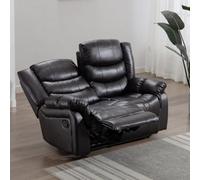 More4Homes Seattle Manual High Back Bonded Leather Recliner 2 Seater Sofa (Brown)