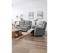 More4Homes Seattle Manual Recliner Fabric 1+2 Seater Sofa Set in Grey More4Homes Grey