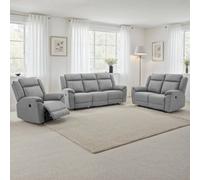 More4Homes Skye 3+2+1 Linen Electric Recliner Sofa Set (Grey)