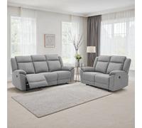 More4Homes Skye 3+2 Linen Electric Recliner Sofa Set (Grey)
