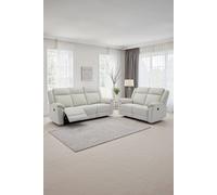 More4Homes Skye 3+2 Linen Electric Recliner Sofa Set in Beige More4Homes Beige