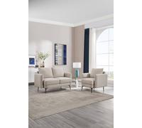 More4Homes Sofia 1+2 Seater Fabric Sofa Set in Beige More4Homes Beige