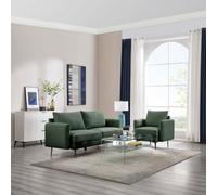 More4Homes Sofia 1+3 Seater Fabric Sofa Set Green