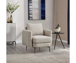More4Homes Sofia 1 Seater Fabric Sofa Beige