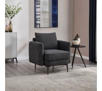 More4Homes Sofia 1 Seater Fabric Sofa Charcoal