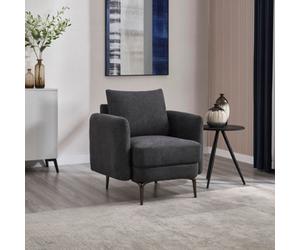 More4Homes Sofia 1 Seater Fabric Sofa Charcoal