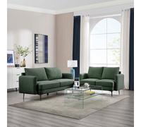 More4Homes Sofia 2+3 Seater Fabric Sofa Set Green