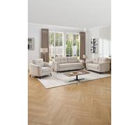 More4Homes Solna 1+2+3 Seater Scandi Style Fabric Living Room Sofa Set in Beige More4Homes Beige