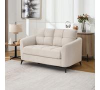More4Homes Solna 2 Seater Scandi Style Fabric Living Room Sofa (Beige)