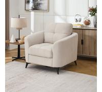 More4Homes Solna Modern Scandi Style Fabric Living Room Chair (Beige)