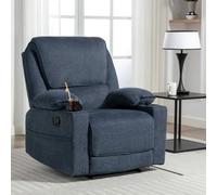 More4Homes Sydney 1 Seater Fabric Manual Recliner Chair (Blue)