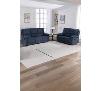More4Homes Sydney 2+3 Seater Fabric Manual Recliner Sofa Set in Blue More4Homes Blue