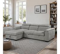 More4Homes Tivoli 3 Seater Fabric Pull Out Sofa Bed Grey