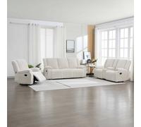 More4Homes Verona 3+2+1 Jumbo Cord Manual Recliner Sofa Set (Beige)