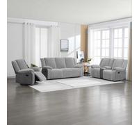 More4Homes Verona 3+2+1 Jumbo Cord Manual Recliner Sofa Set (Grey)