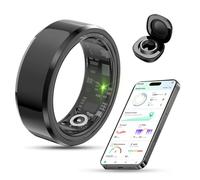 More9Room Smart Ring Heart Rate Monitor Fitness Ring Tracker Support Sleep Monitoring Step Tracker Heart Rate Counting Blood Oxygen Pedometer Smart Rings for Sports Time, Distance SIZE#12【21.6mm】