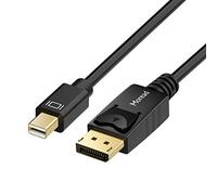 Moread Mini DisplayPort to DP Cable, 6 Feet, Gold-Plated - 4K@60Hz, 2K@144Hz - Black