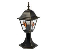 Morecambe - Black with Brushed Gold IP44 Post Light