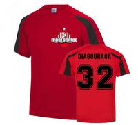 Morecambe Men's Mens Toumani Diagouraga Sports Training Jersey in Red | Size: Medium Morecambe Red M