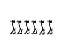 MORECP 6PCS Drum Mic Clips - Adjustable Shockproof Drum Microphone Mounts for Recording, Secure Clamp Holder for Musical Instruments