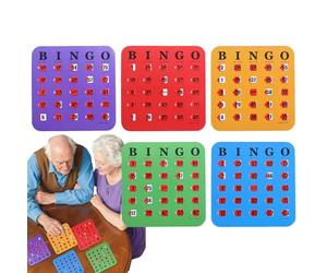 Moreeulsi 10 Pieces Reusable Bingo Cards, 17x17.4cm -o Board Card-s, Shutter Slide Bin-go Car-ds, Bi-ngo Game Shutter, Logic Thinking Fingertip Party Game For School Office Gatherings Travel