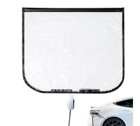 Moreeulsi 2 Pieces Ev Charger Plug Cover, 50x60cm Vehicle Charging Rain Cover, PVC Magnetic Charger Plug Covers Car, Transparent Chargers Plugs Covers, Adsorption Plugs Rainproof Cloth For New Energy