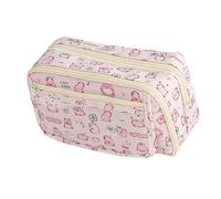 Moreeulsi 21x10.5x13cm Capybara Cute Pencil Pouch Bag, MultiLayers Pencils Pouch with Zipper, Large Capacity Capybara Pen Box Organizer Bag, Capybara Wide Opening Student Pencil Pouch