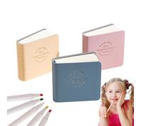 Moreeulsi 3 Pack 5cm Texture Watercolor Sketchbook, Hardback Square Texture Portable Notebook, Tiny Travel Watercolor Book, Business Notebook, Pocket Art Sketchbook for Painting, Drawing