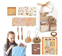 Moreeulsi 73/127 Pieces Capybara Stationery, C-apybara School Supplies, Ca-pybara Stationery Gift Set, Animal Stickers, S-chool Notepad, Student Learning Supplies for SCH-ool Rewards, Party Favors