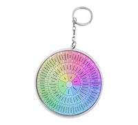 Moreeulsi 8cm Feeling Wheel Round Double Sided Key Chain, Acrylic Double Sided Funny Emotion Wheel Keychain, Feelings Wheel Keychain Accessories, Emotion Wheel Pendant Decorations