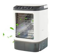 Moreeulsi Air Conditioner Fan Portable,USB Desktop Humidifier | 3-Speed LED Portable Air Conditioner Fan for Bedroom RV Travel Garage Workshop