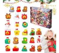 Moreeulsi Christmas Duck Calendar Advent,Countdown Calendar Christmas Fun Duck Bath Party Favor | Collectible Mini Figures 24-Days for Kids Men Women Home Boys Girls Teen Birthday Party