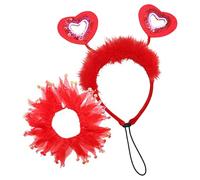 Moreeulsi Dog Valentines Outfit, Valentines Day Headband Dog, Dog Collar Heart Headband Costume Set, Ribbons Dog Collar Headband, Valentines Pet Day Headbands Dogs Cats