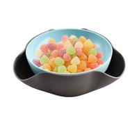 Moreeulsi Double Layer Dish Snack Serving Bowl, Pistachi-o Bowl with Shell Storage, Nut Dish Snack Storage Bowls, Double Layer Dish Nut Serving Storage Bowl with Food Waste Compartment, 21cm