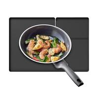 Moreeulsi Dryer Top Cover | with Lint Collection Hole Washer and Dryer Mat - 26x18in Silicone Non-Slip Washing Machine Topper for Kitchen Work Area Counter