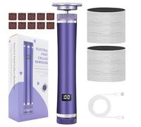 Moreeulsi Electric Callus Remover | Electric Foot Shaver | Rechargeable Adjustable 12-Speed Exfoliation Grinder Portable Heel Scraper for Athlete Elderly Salon Spa Women Home Pedicure