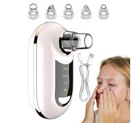 Moreeulsi Facial Vacuum Pore Cleaner - Whitehead Remover,3 Suction Settings USB Charging Whitehead Extractor Equipment for Women Men Teenager Daily Routine Travel Bath Time