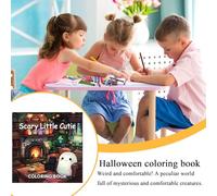 Moreeulsi Halloween Coloring Book | Adults Relaxation Halloween Coloring Book - 40 Pages Kids Relaxation Activities for Boys Girls Home School Travel Birthday Family